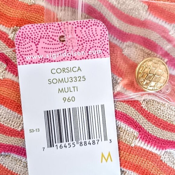 Sigrid Olsen Corsica Metallic Silk Cardigan Sweater NWT - Picture 6 of 6